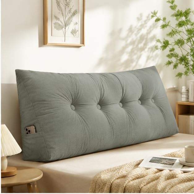 Dorm Headboard Pillow Twin XL Dorm Bed Wedge Cushion, No Nail College Dorm Room by Unknown