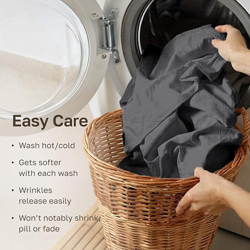 California Design Den Organic Cotton Deep Pocket Full Size Sheets Set - Image 6