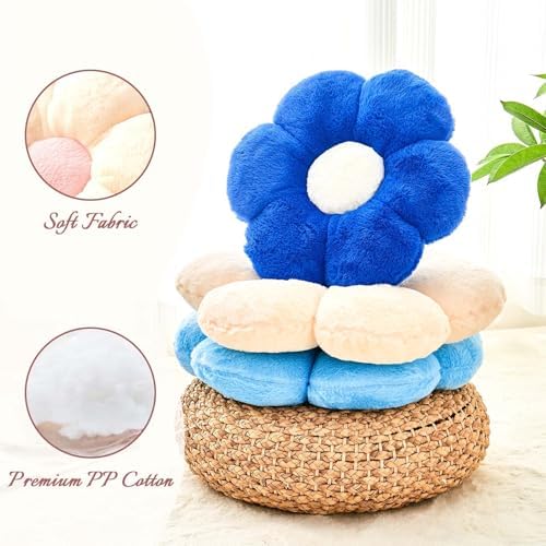 Kcvvcr Beige Flower Pillow, Cute Decorative Flower Shaped Throw Pillow - Image 4