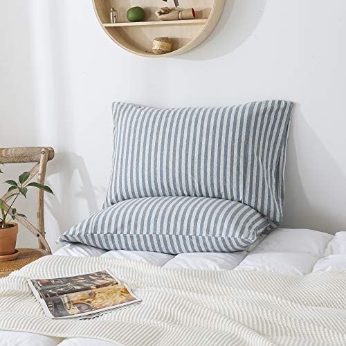 H HOUSEHOLD 100% Jersey Knit Cotton Queen Size Pillowcases Set of 2, Super Soft - Image 2