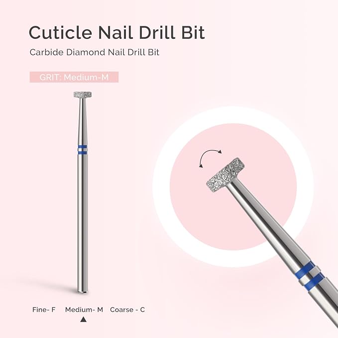 MelodySusie 4mm Super Short Barrel Cuticle Clean Nail Drill Bit 3/32'' - Image 4