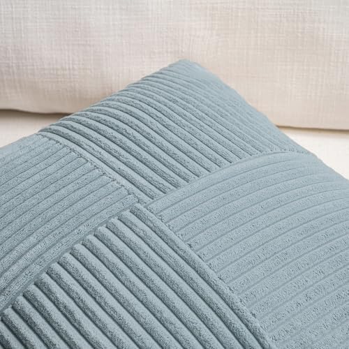 Fancy Homi Set of 2 Light Blue Decorative Throw Pillow Covers 16x16 Inch - Image 4