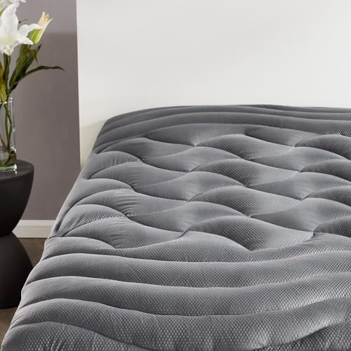 SLEEP ZONE King Mattress Topper, Cooling Mattress Cover by SLEEPZONELIFE