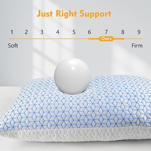 Love Attitude King Size Pillows, Shredded Memory Foam Pillows King 2 Pack - Image 5