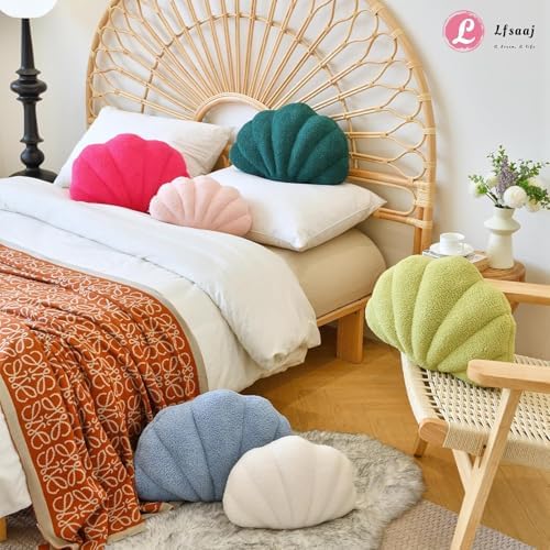 Lfsaaj Pink Seashell Throw Pillows, Shell Shaped Throw Pillows, 13 Inch Soft - Image 7