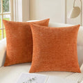 CaliTime Fall Decorative Throw Pillow Covers 18 X 18 Inches Burnt Orange by CaliTime