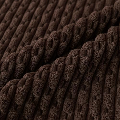 Set of 4 Dark Brown Decorative Throw Pillow Covers 16x16 Inch Corduroy Pillow - Image 3