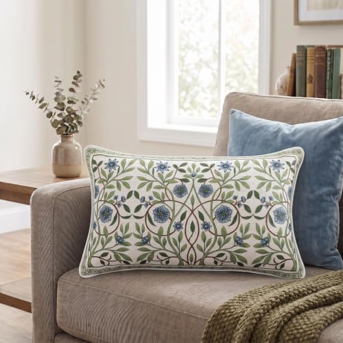 ISAENNE Designer Vintage Linen Throw Pillow Cover - Image 2