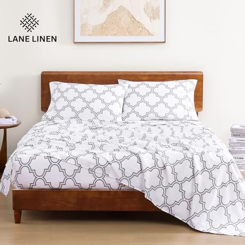 LANE LINEN King Sheets 100% Organic Cotton 4pc Percale Cooling - Image 2