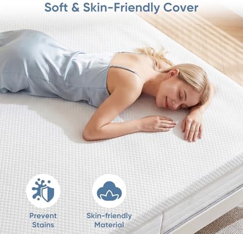 DUMOS 4 Inch Queen Memory Foam Mattress Topper Pad - Image 2