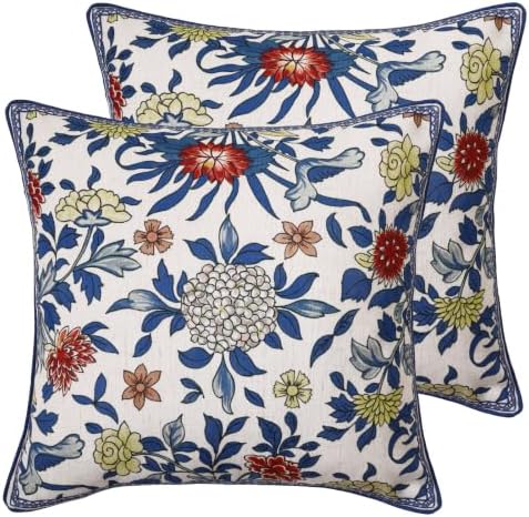 patdrea Designer Vintage Linen Throw Pillow Cover by patdrea