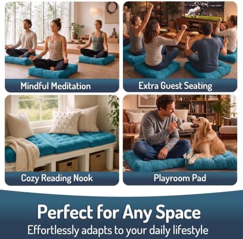 Floor Pillows Set of 2, Large Meditation Cushion - Image 6