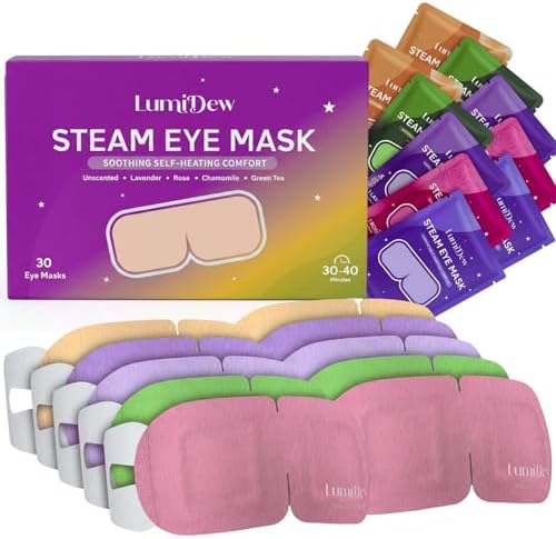 Steam Eye Mask, Self Heating Heated Eye Mask by LumiDew