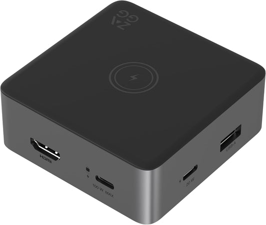 ZAGG 4-Port Hub with Wireless Charging - USB-C PD 100W, HDMI 4K, USB 10Gbps, High-Speed Charging & 4K Display, for Travel, Compatible w/Windows, macOS, iPadOS, ChromeOS, Android
