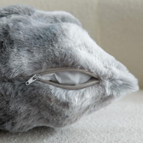 MADIZZ Pack of 2 Thick Plush Faux Wool Throw Pillow Covers Soft Boho Throw - Image 3