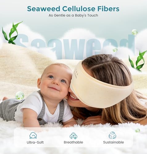 LC-dolida Sleep Masks with Bluetooth Headphones, Soft Seaweed Fiber Cotton - Image 2