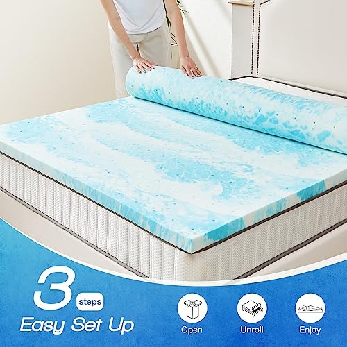 Sweetcrispy Memory Foam Mattress Topper, Twin Size, 3 Inch Thick - Image 2