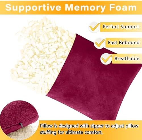 1 MIDDLE ONE 2 Pack Small Pillow, Memory Foam Mini Pillow 11 X 7 Inches - Image 3