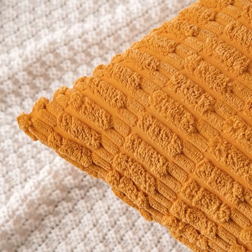 MIULEE Fall Decorative Throw Pillow Covers 18x18 Burnt Orange Pack of 2 - Image 4