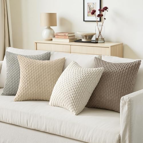 MIULEE Neutral Harmony Decorative Throw Pillow Covers - Image 3