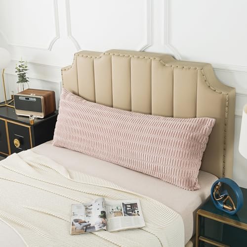 Pack of 1 Corduroy Soft Soild Body Pillow Covers Set Sofa Bedroom - Image 2
