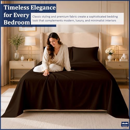 Cottingon 4 Piece Full Sheets Fits 16" Deep, Egyptian Cotton - Image 3