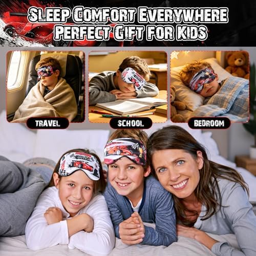 FrgKbTm 2 Pcs Sleep Mask for Kids Boys, Silk Eye Covers for Sleeping, - Image 7