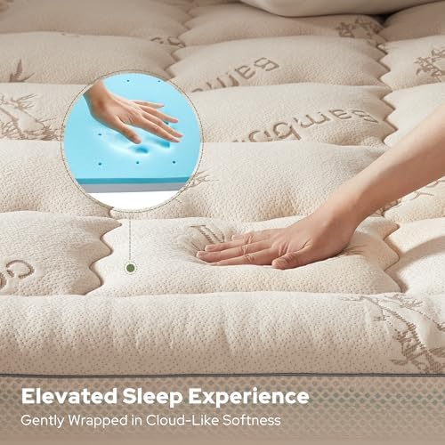 BEDLORE 4 Inch Dual Layer Memory Foam Mattress Topper Twin - Image 4