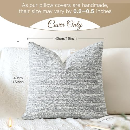 Artscope Throw Pillow Cover 16x16 Super Thick Body Pillow Cover Decorative - Image 5
