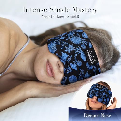 LC-dolida Sleep Mask with Bluetooth Headphones, Extra Large Silk Eye Mask - Image 2