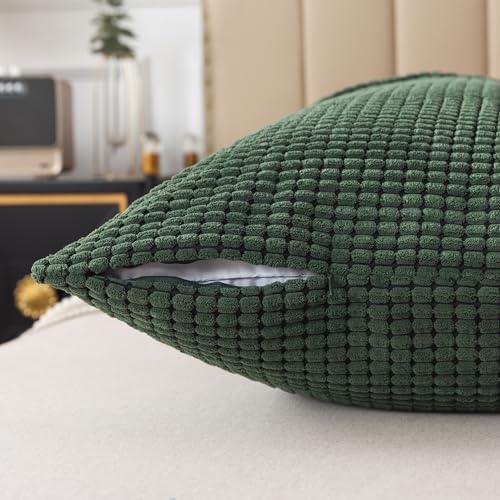 Pack of 1 Corduroy Soft Soild Body Pillow Covers Set Sofa Bedroom - Image 4