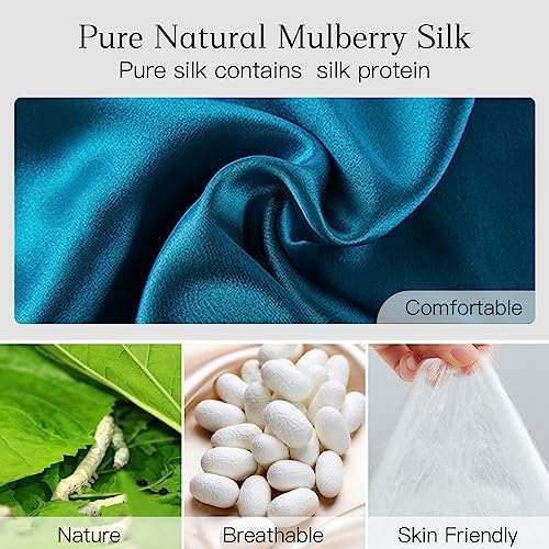 100% Natural Silk Eye Mask for Women Men, Soft Pressureless Cooling Blackout - Image 4