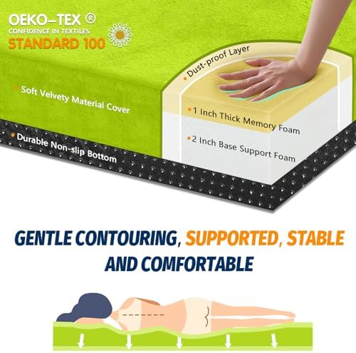 CYMULA Memory Foam Camping Mattress Pad, Sleeping Mat, Portable Roll Up Mattress - Image 2
