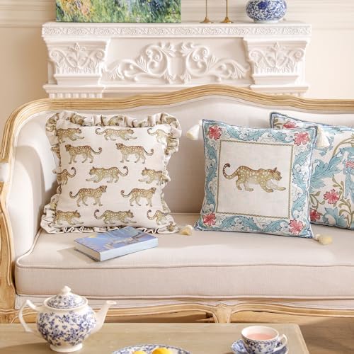 patdrea Designer Vintage Linen Throw Pillow Cover - Image 7