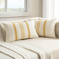 MIULEE Set of 2 Mustard Yellow Decorative Lumbar Pillow Covers 12x20 Inch by MIULEE