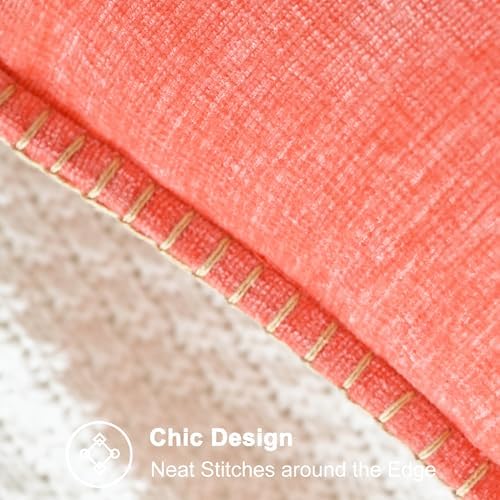 CaliTime Decorative Couch Throw Pillow Covers 18 X 18 Inches Living Coral - Image 3