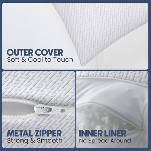 Utopia Bedding Shredded Memory Foam Pillows, Cooling Pillow, 2 Pack - Image 6
