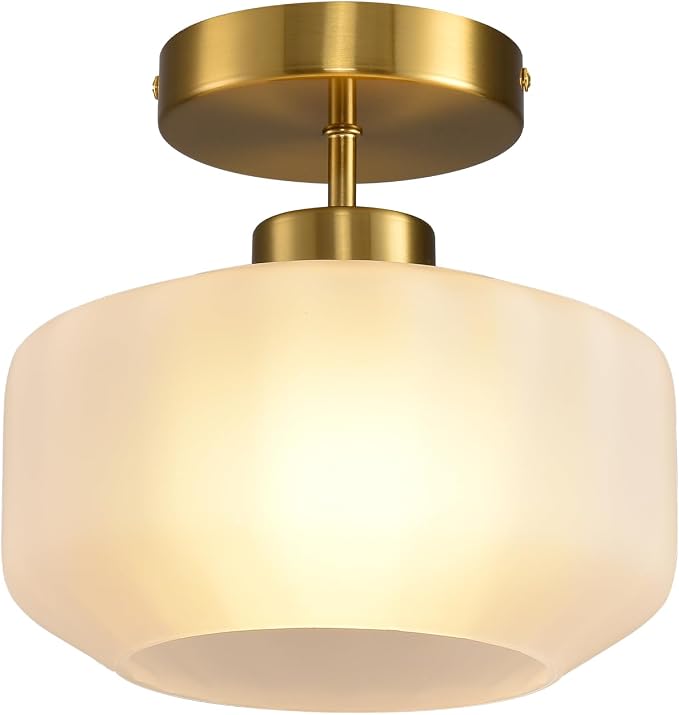 Industrial Gold Matte Light Fixtures Ceiling Mount, by IHENGYANLT