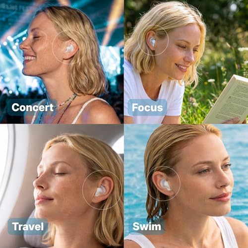 Medi Grade Silicone Ear Plugs for Sleeping, 6 Pairs, 27dB Noise Reduction - Image 5
