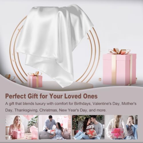 LYSHIN White Silk Pillow Cases Queen Size - Image 6