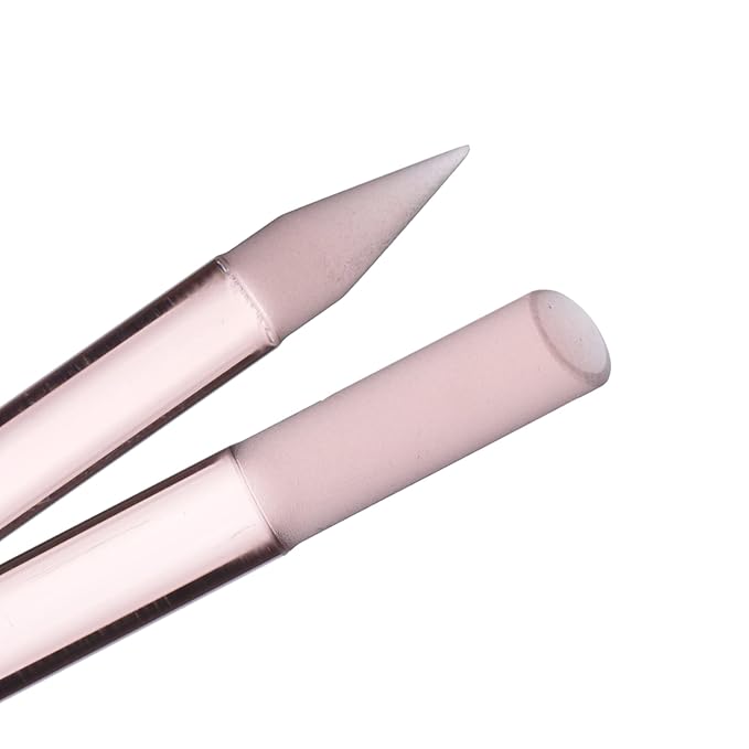BONA FIDE BEAUTY Glass Cuticle Pusher, 1-Pieces Pink Gentle Czech Manicure Stick by BonaFideBeauty