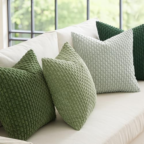 MIULEE Spring Sage Green Decorative Throw Pillow Covers - Image 3
