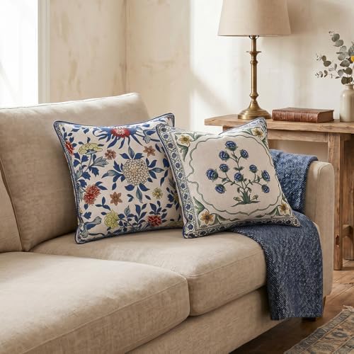 patdrea Designer Vintage Linen Throw Pillow Cover - Image 6