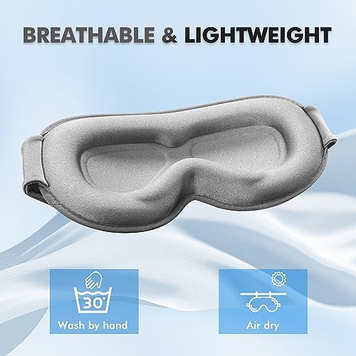 Sleep Mask for Men and Women, 3D Blackout Eye Mask for Side Sleepers - Image 6