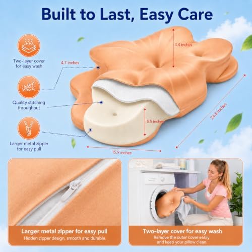 Cervical Memory Foam Pillow, Neck Pain Relief - Image 6