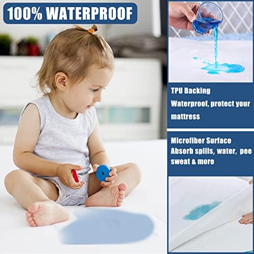 Waterproof Mattress Protector Queen Size, Breathable Mattress Cover, Fitted - Image 2