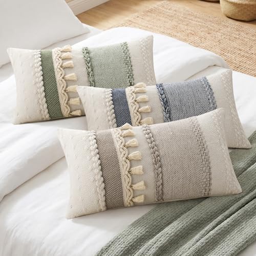 Kevin Textile Boho Tassel 14x20 Inch Lumbar Pillow Cover 1 Pack - Image 7