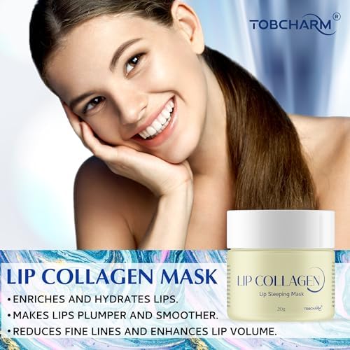 Lip Sleeping Mask, Collagen Lip Mask Overnight, Lip Plumper - Image 2