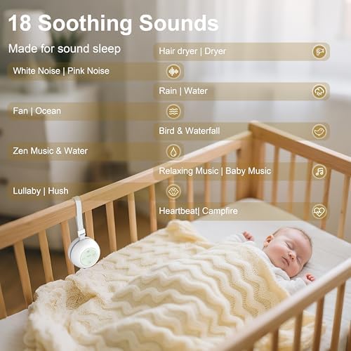 Portable Sound Machine for Baby Kids Adults, USB Rechargeable White Noise - Image 6