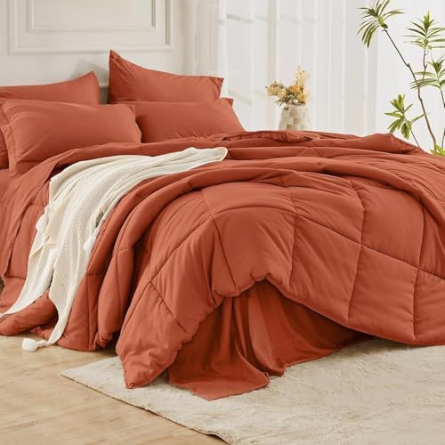 JOLLYVOGUE Twin Comforter Set, Ultra-Soft Bed in a Bag Twin Size 5 Pieces - Image 6